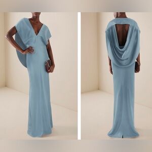 Stella McCartney Elegant Blue Evening Gown us 2